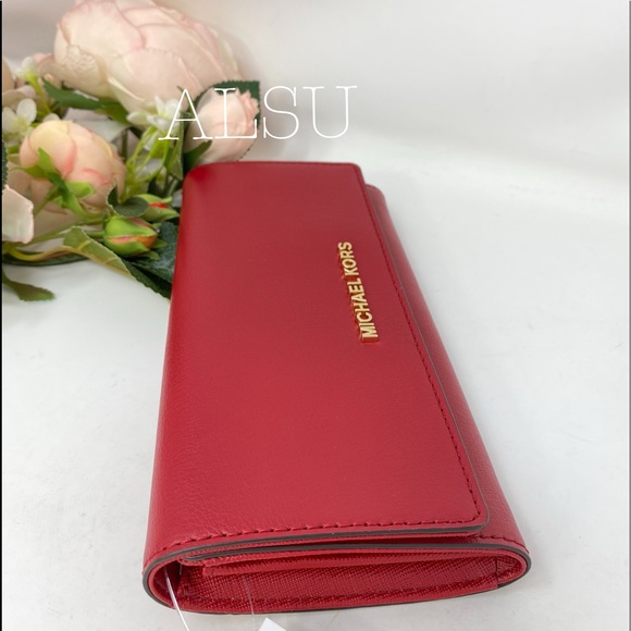 Michael Kors Large Carryall Wallet Le Scarlet Red - Picture 4 of 8